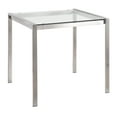 thumbnail image 1 of Lumisource Fuji Contemporary Dining Table in Stainless Steel with Clear Glass Top, 1 of 7
