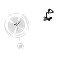 thumbnail image 1 of Reloj de pared acrílico con números arábigos y estatua de pensador abstracto para cocina moderna, estudio, estantería de granja, decoración de, 1 of 8