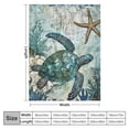 thumbnail image 4 of Nawypu Sea Turtle Throw Blanket Gifts for Women, Vintage Ocean Animal Theme Decor for Couch Bed Sofa Travelling Camping, Birthday Christmas Soft Cozy Lightweight Blankets, 4 of 6