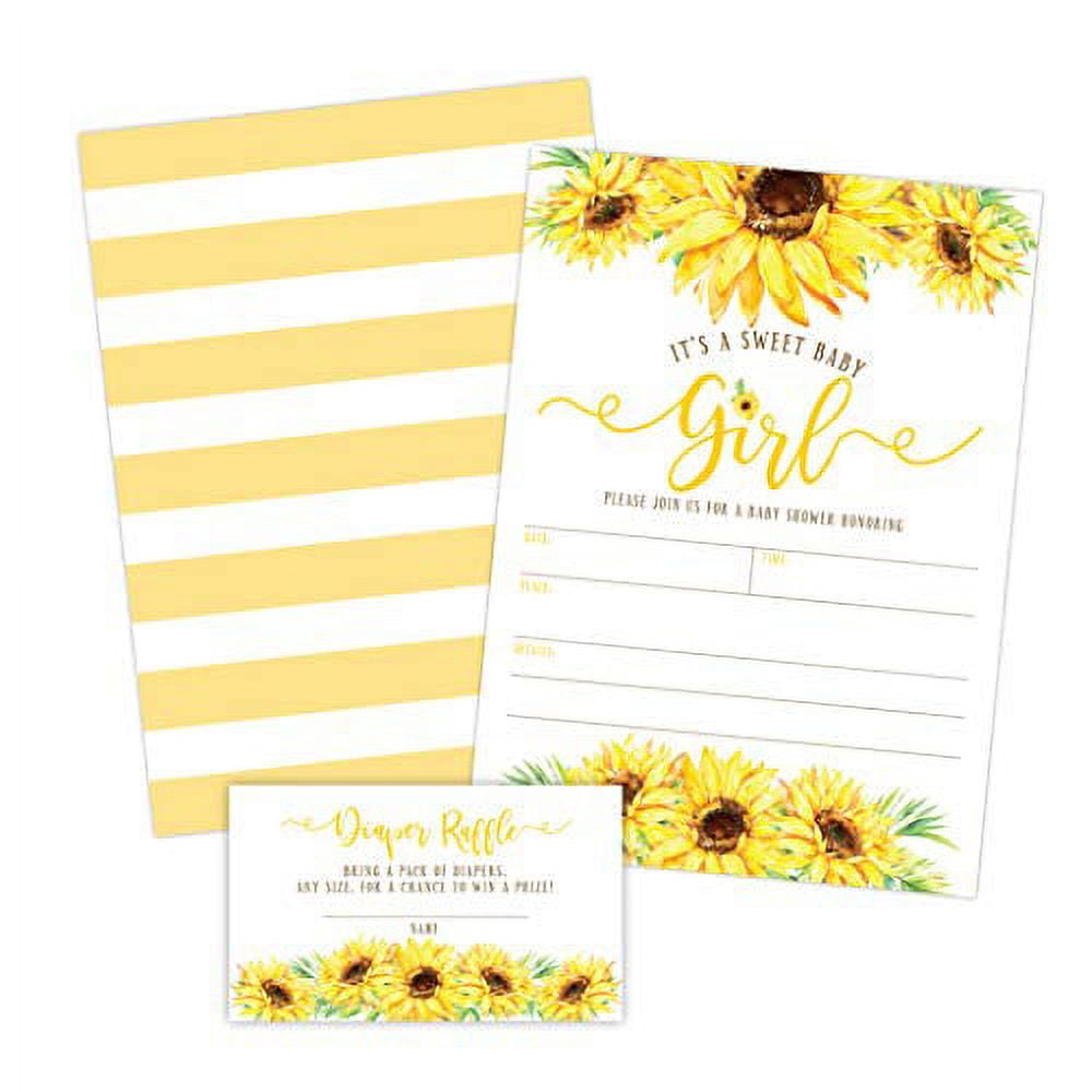 Free sunflower baby shower cheap invitations