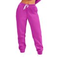 thumbnail image 6 of IROINNID Tracksuit For Women 2 Pieces Set Discount Drop Shoulder Sleeves Solid Loose Sweatshirts Long Sleeve Round Neck Tops/Shirt Set Sport Suit,Hot Pink, 6 of 7