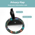 thumbnail image 3 of 2Pcs Leather Round Dinosaur Cruise Luggage Tag with Privacy Cover and Name ID Tag - Suitable for Travel Handbags Backpacks School Bags Luggage Tags, 3 of 7