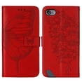 thumbnail image 3 of iPod Touch 7 Case,iPod Touch 6 Case, Embossed Butterfly PU Leather Credit Card Holder Slots Protection Kickstand Flip Shockproof TPU Phone Cover for Apple iPod Touch 5/6/7th Generation,Red, 3 of 7