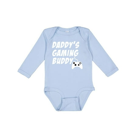 

Inktastic Daddy s Gaming Buddy with Controller Gift Baby Boy or Baby Girl Long Sleeve Bodysuit