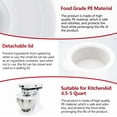 thumbnail image 6 of PQPO Mixer Bowl Covers Kitchenaid Mixer Attachments 4.5-5 Quart Tilt-Head Stand Mixers Bowl Covers Lid, Kitchen Aid Stand Bowl Cover Accessories, 6 of 7
