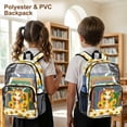 thumbnail image 4 of SEANATIVE Kids Clear Backpack PVC Transparent Backpacks See Through School Bookbag Lightweight Travel Clear Bag School Supplies for Boys Girls, Giraffe Sunflower Butterfly Yellow White, 4 of 7