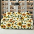 thumbnail image 2 of Xoenoiee Embroidery Sunflower Print Waterproof Recliner Sofa Slipcovers, 8 Pieces Stretch Reclining Couch Covers for 3 Cushion Couch Sofa Washable Furniture Covers for Dogs, Pets, Kids, 2 of 7