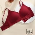 thumbnail image 5 of Lace Seamless Everyday Bras for Women, No Underwire Full Cup Brassiere, Comfortable Unlined Wirefree Bra, 5 of 6