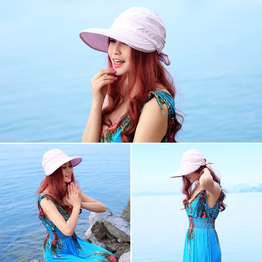 Women Fashion Summer Fabric Hat Beach Sun Flexible Cap Foldable Floppy 3 Colour Women Fashion Summer Fabric Hat Beach Sun Flexible Cap Foldable Floppy 3 Colour