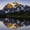 Mount Baker Lake Sunset, variant on Elephant Stock Reflection Of Mt. Shuksan Wall Art - Horizontal Multi Panel Canvas - Living Room Wall Decor - Nature Multi Panel - Beige And Blue Decor - 23" x 14"