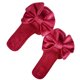 thumbnail image 2 of 1 par de pantuflas para mujer con decoración única de lazo, antideslizantes para el hogar., 2 of 5