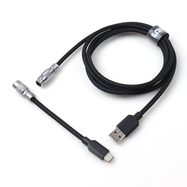 USB to Type C Mechanical Keyboard Cables with YC8 Aviator Detachable Connector Customizable Long Straight Length 1.5M , Short length 14cm Y4