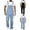1#Light Blue, variant on Dungarees Mens Bib and Brace Overalls for Men Ripped Regular Fit Work Overalls Washed Straight Leg Denim Dungarees Distressed Jumpsuit with Pockets Smart Casual Lounge Wear
