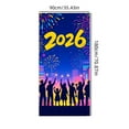thumbnail image 3 of Steadline 2026 New Year Happy Door Curtain 180x90cm Multi-Color Holiday Fabric Decoration Spring Festival Door Cover Christmas Home Decor Party Background Decoration, 3 of 7