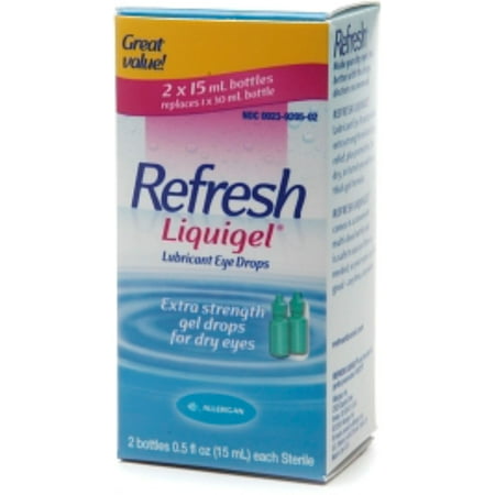 Refresh Liquigel, gouttes oculaires lubrifiantes 2 bouteilles [2 x 15 ml]