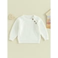 thumbnail image 2 of Bslissey Toddler Baby Boys Girls Woolen Sweater 3M 6M 9M 12M 18M 24M 3T Solid Color Crew Neck Knit Pullovers Casual Long Sleeve Knitwear Jumper Infant Warm Daily Tops, 2 of 9