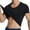 #Black, variant on DPTALR Men's Seamless Stretch Slim-Fit Solid Color V-Neck Short Sleeve Workout T-Shirt for Fitness & Outdoor,Light Blue, XXXXL