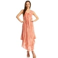 thumbnail image 5 of Sakkas Kara Long Draped Sleeveless Marbled Caftan Dress / Cover Up - Lavender - One Size Regular, 5 of 5