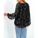 thumbnail image 4 of Blusa BTFBM Boho con estampado floral de chifón con cuello en V y manga larga, 4 of 6