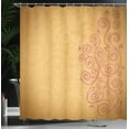 thumbnail image 3 of Ambesonne Ornamental Shower Curtain, Floral Swirls Ivy Ombre, 69"Wx84"L, Pale Orange, 3 of 4