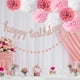 thumbnail image 2 of Juego de decoraciones de fiesta de cumpleaños de oro rosa, bandera de feliz cumpleaños brillante de oro rosa Afortunado Sencillez, 2 of 5