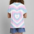 thumbnail image 4 of Vmvidoty T Shirts for Girls Rainbow Shirts Funny Short Sleeve Tops 3-14 Years Light Blue 7-8 Years, 4 of 6
