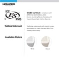 thumbnail image 6 of Houzer Platus 13 in White Fireclay Undermount Rectangle Single Bowl Bar Sink - PTB-1318 WH, 6 of 8
