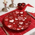 thumbnail image 6 of Uuiauoio Red Heart Valentines Day Party Decorations Plates and Napkins Sets Party Supplies Disposable Dinnerware Plates Cups Napkin Baby Shower Birthday Decorations(16 Plates), 6 of 6