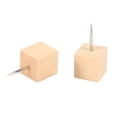thumbnail image 6 of 60pcs Square Wood Decorative Push Pins, Head and Steel Needle Point Thumb Tacks for Photos, Maps Cork Boards, 6 of 8