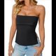 thumbnail image 2 of Tops de Tubo para Salir para Mujer 2025, Camisetas de Verano con Hombros Descubiertos y Espalda Descubierta, Lindas Camisetas de Trabajo, Tops de Vacaciones, Conjuntos Y2K. Negro S, 2 of 8