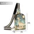 thumbnail image 2 of FORMRS Womens Crossbody Sling Bag Travel Daypack Shoulder Chest Backpack, Dinosaur with Stars, 2 of 7