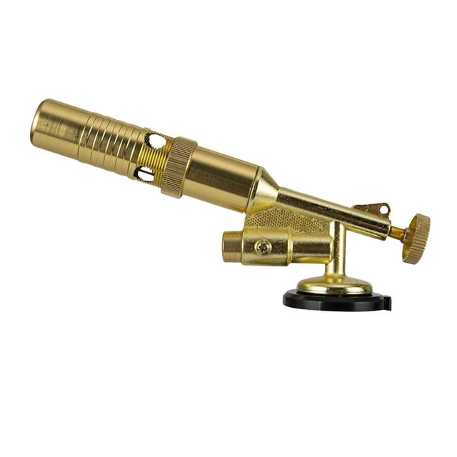 Chanana Butane Refill Torch, Adjustable Kitchen Blow, Copper Handheld Card-mounted Flamethrower For Metal Melting And Cooking Applications, Thin Tube Fierce Fire