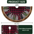 thumbnail image 3 of Christmas Tree Skirt 36 Inch, Red and Black Buffalo Plaid Xmas Tree Skirts, Winter Christmas Trees Mat for Home Party Holiday Indoor Outdoor Decorations, 3 of 6