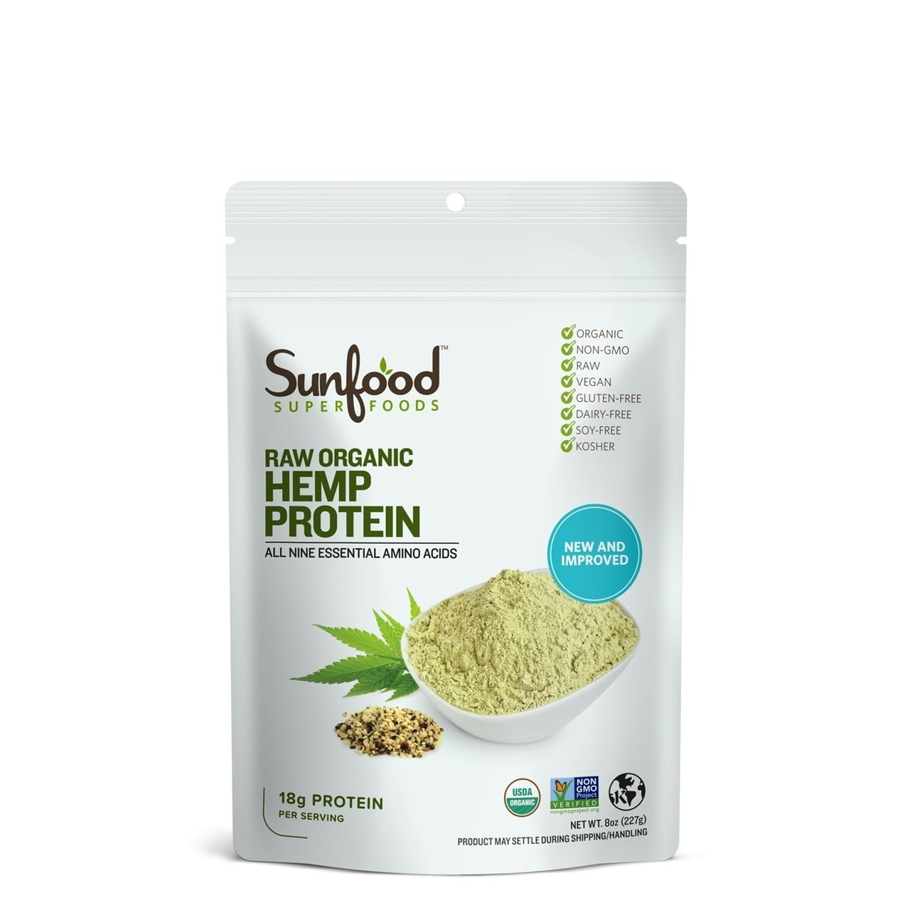 Sunfood Superfoods Sun Food Organic Hemp Protein in Power Form Contains