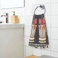 thumbnail image 3 of Yayeee 2 Pack Hand Towels for Bathroom 100% Cotton 16" x 28" Kitchen Towel, Beige Striped Trees, 3 of 7