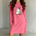 thumbnail image 5 of Stamzod Night Shirts for Women Long Sleeve Sleep Dress Crewneck T Shirt House Dress Halloween Women's Nightgowns & Sleepshirts L, 5 of 7