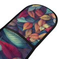 thumbnail image 4 of Yayeee Double Oven Mitt Kitchen Heat Resistant Baking 35" x7" Quilted Glove, Blue Vibrant Leaves Pattern, 4 of 6