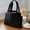 black, variant on Large Capacity Canvas Tote Bags for Work Commuting Carrying Bag College Student Outfit Book Handbag Shoulder Bag, Shopping Bag