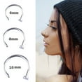 thumbnail image 2 of rygai 10/6/2Pcs Stainless Steel Nose Open Hoop Ring Body Piercing Stud Jewelry-6Pcs*, 2 of 7