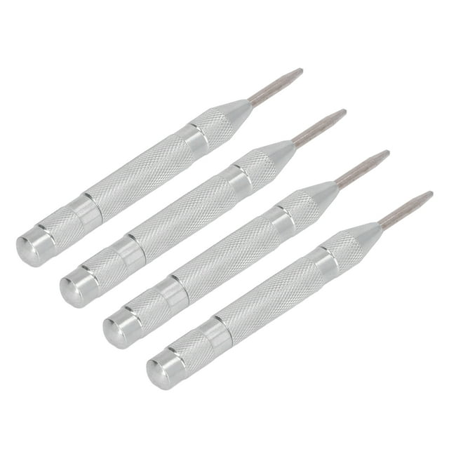 Center Punch Tool, Wide Application High Speed Steel Automatic Centre Punches For Positioning Silver