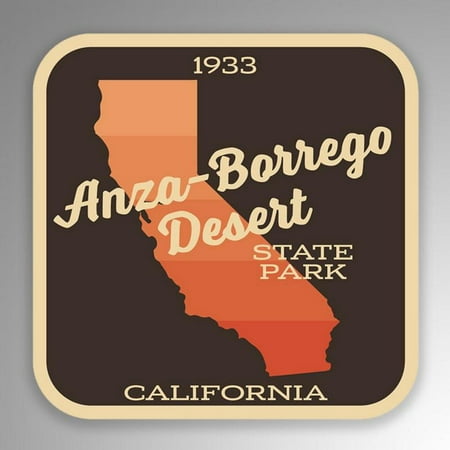 Anza Borrego Desert State Park Decal Sticker | 4-Inches By 4-Inches | Vinyl Sticker | UV Protective Laminate |
