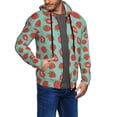 thumbnail image 2 of Kdxio Hand Drawn Strawberry Print Men Hoodies Casual Hoodies for Men with Zip Pockets Full Zip Long Sleeve Sweatshirt Sports Hooded Jacket-Small, 2 of 5