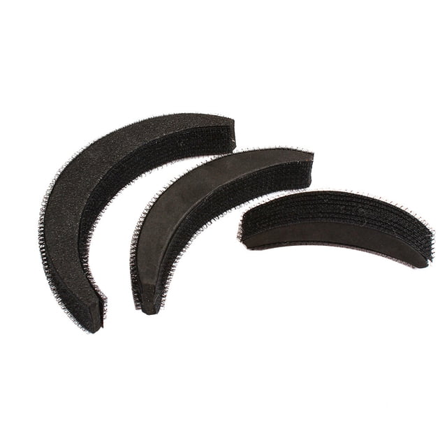 FOMIYES 3Ud Hair Pad Negro Para Peinados Rápidos Con Material Esponjoso Y Resistente