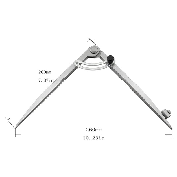 10 Inch Divider Caliper – 250mm Wing Compass For Machinist & Woodworking Marking