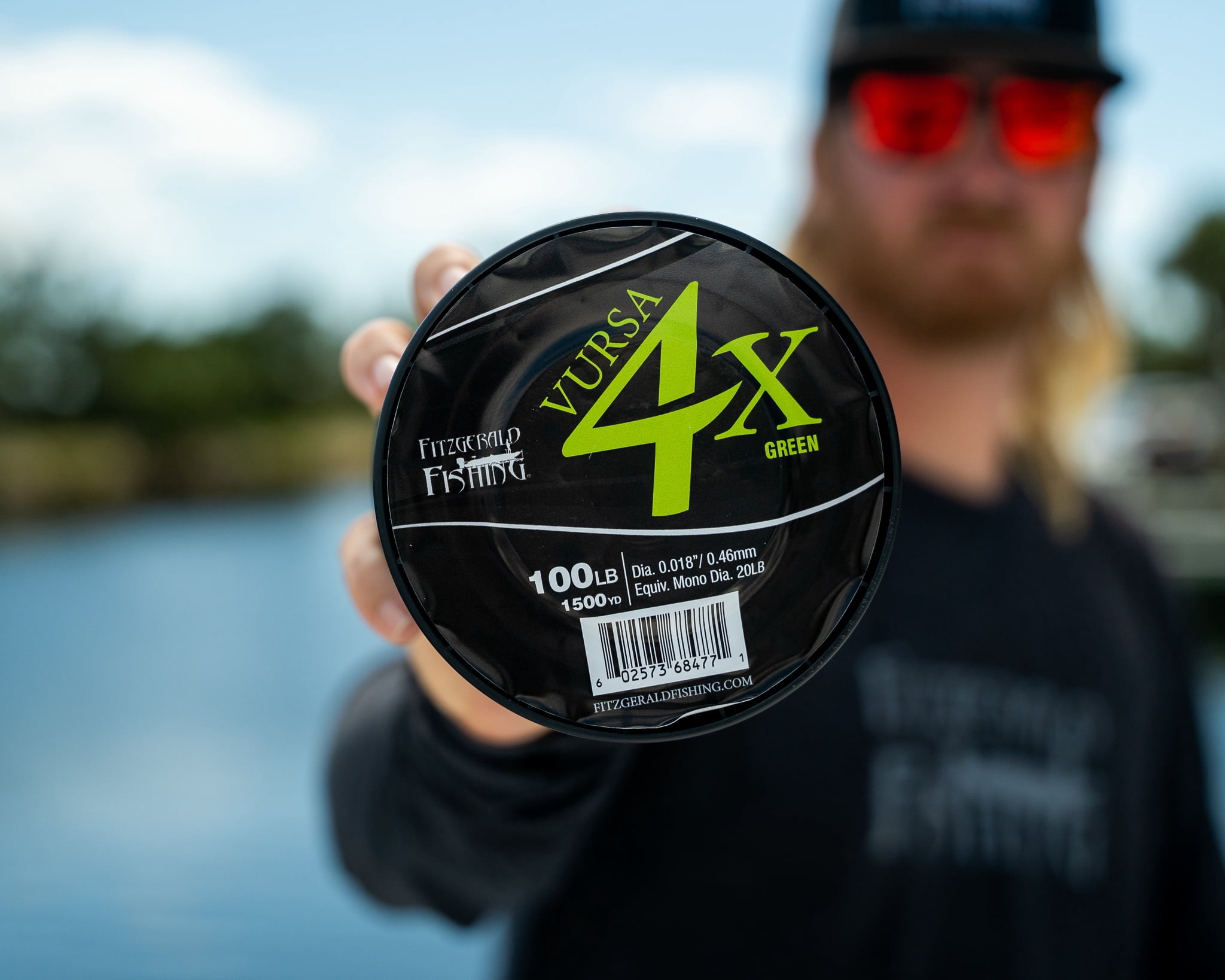 Fitzgerald Vursa 4X Green Braided Fishing Line 4 Strand 65 Lb 300 Yd