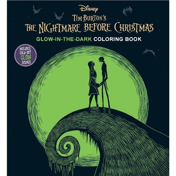 Disney Tim Burton's the Nightmare Before Christmas Glow-In-the-Dark Coloring Book (Paperback)