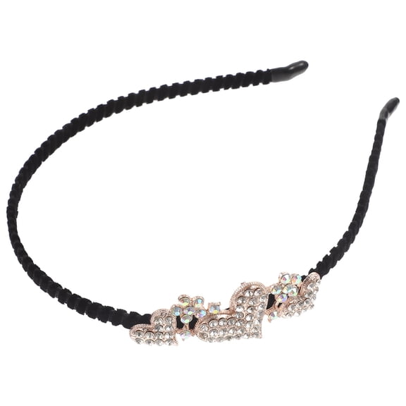 ELAYARD Cute Headband for Women Black 5.9*4.8in Non-Slip Wedding Parties 1Set
