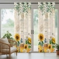 thumbnail image 5 of Outdoor Curtains for Patio Waterproof, Sunflowers Outdoor Privacy Panels Grommet, Yellow Floral Bees Green Leaves Watercolor Blackout Outside Curtains for Porch/Cabana/Pergola/Gazebo 54"x84", 1 Panel, 5 of 8