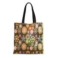 thumbnail image 1 of NUDECOR Sac Fourre-Tout en Toile Fleurs Paisley Cercles Ronds Paislies Hippie Septies 70S 70S Sac Réutilisable Épaule Courses, 1 of 1