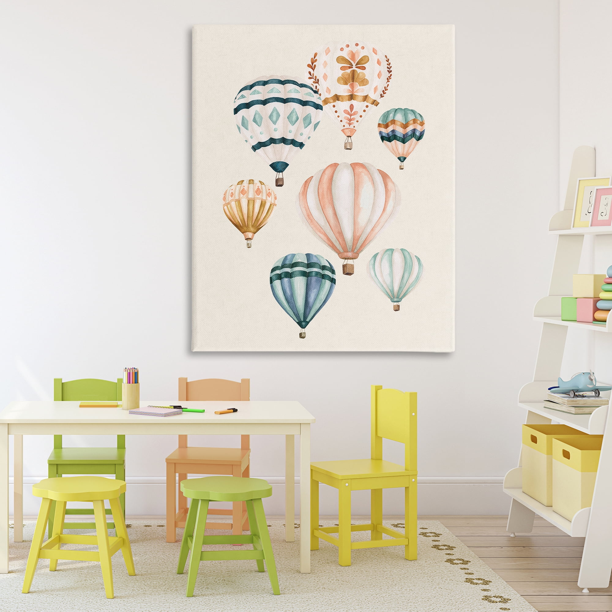 Stupell Industries Wanderlust Hot Air Balloons Canvas Wall Art, design by Bethany Sandoval